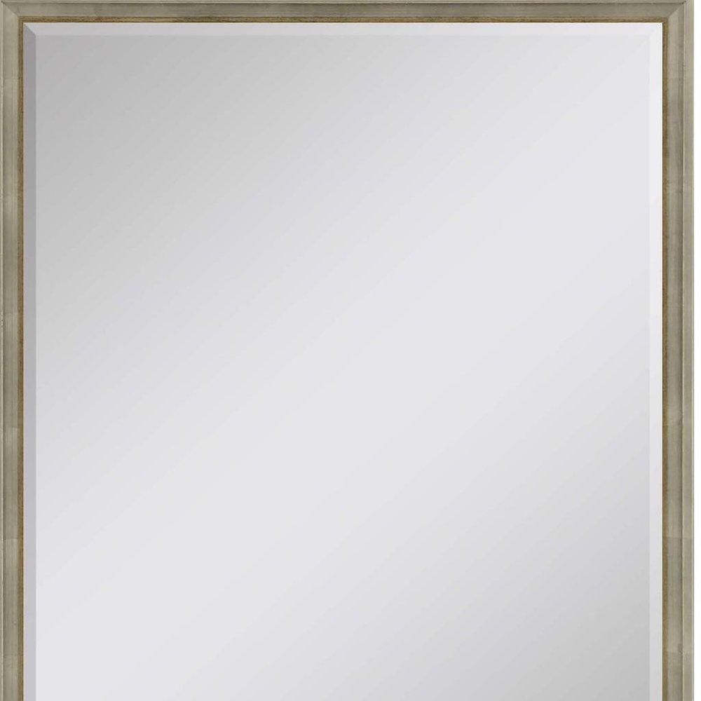 Silver Wood Accent Mirror - 50-inch