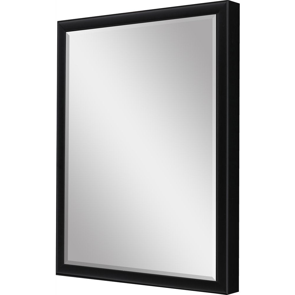 Black Solid Wood Framed Accent Mirror - 50-inch