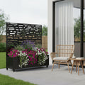 Black Metal Rectangular Planter Box - 47 X 47-inch
