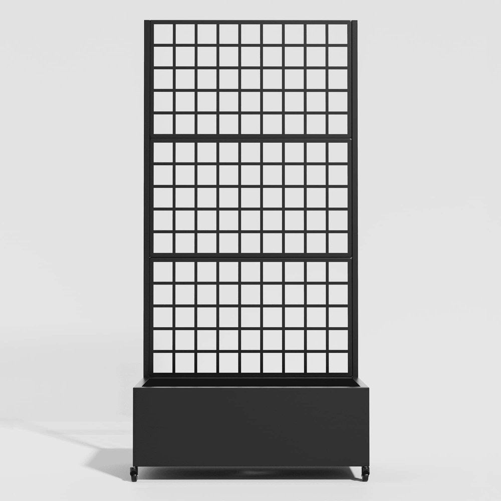 Black Metal Rectangular Planter Box - 72 X 35-inch