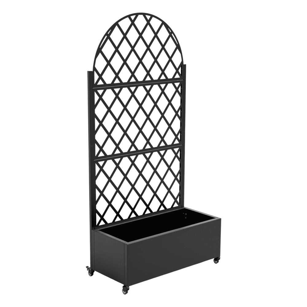Black Metal Rectangular Planter Box - 72 X 35-inch