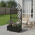 Black Metal Rectangular Planter Box - 72 X 35-inch