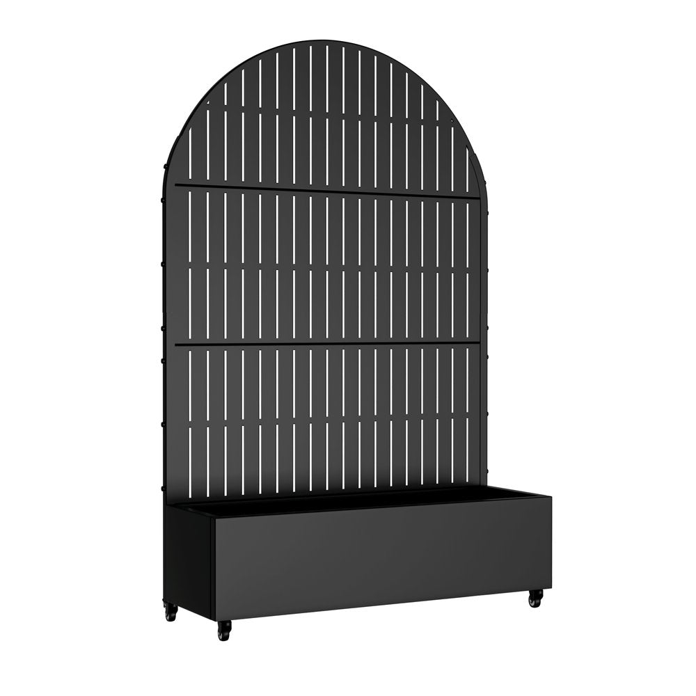 Black Metal Rectangular Planter Box - 72 X 47-inch