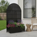 Black Metal Rectangular Planter Box - 72 X 47-inch