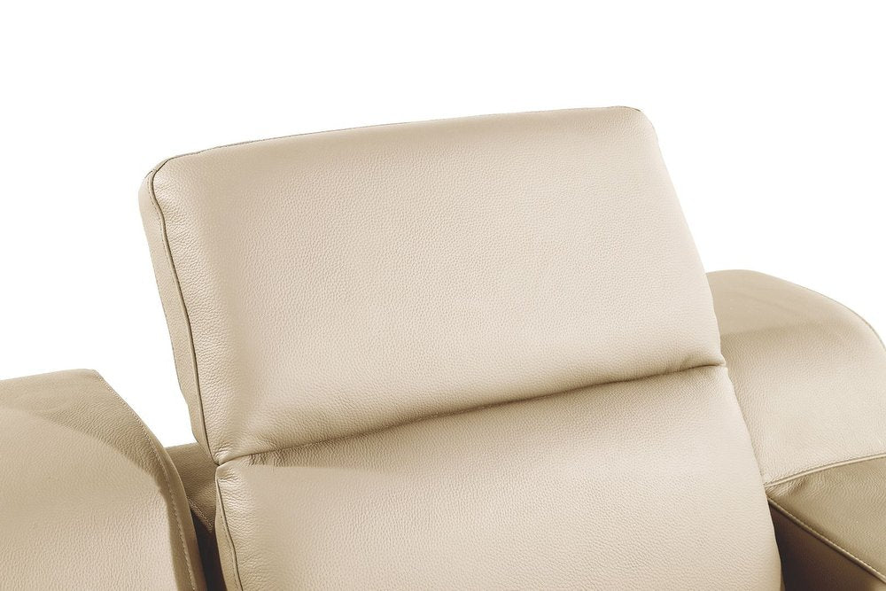 Black Italian Leather Wall Hugger Recliner with USB - 41-inch