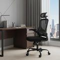 Black Adjustable Height Swivel Rolling Office Chair