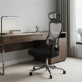 Black and Silver Adjustable Height Swivel Rolling Office Chair