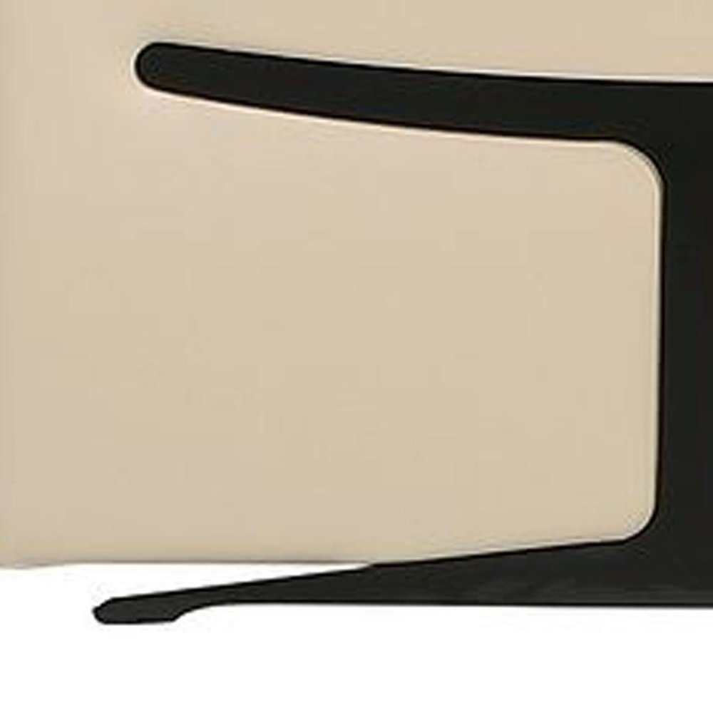 Beige Italian Leather Power Reclining U Shaped Eight Piece Corner Sectional with Console