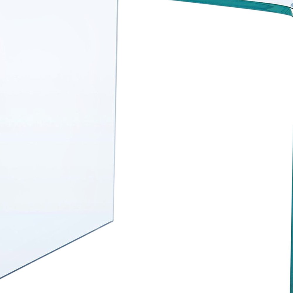 Clear Glass Frame End Table - 18-inch