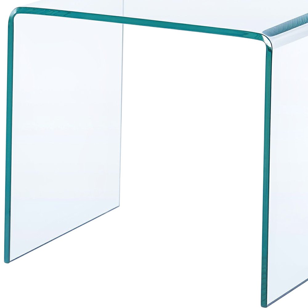 Clear Glass Frame End Table - 18-inch