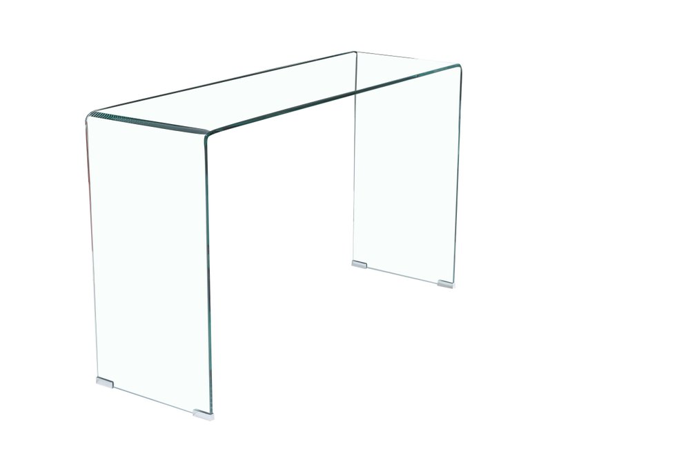 Clear Glass Solid Console Table - 43-inch
