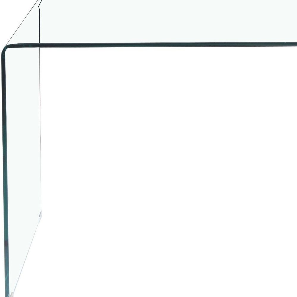 Clear Glass Solid Console Table - 43-inch