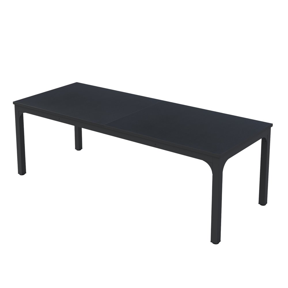 Black Wood and Iron Dining Table - 46-inch