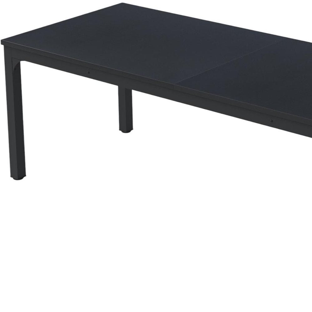 Black Wood and Iron Dining Table - 46-inch