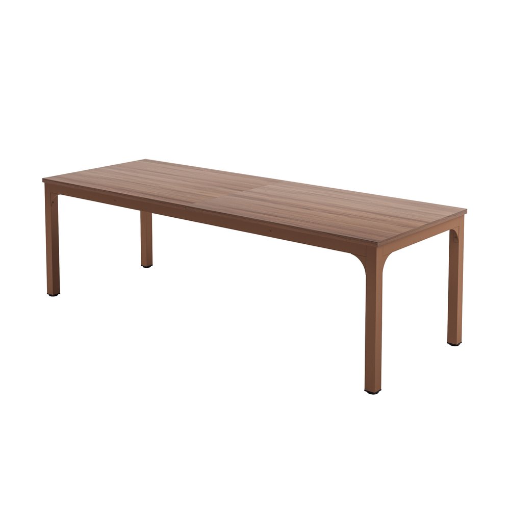 Brown Wood and Iron Dining Table - 46-inch