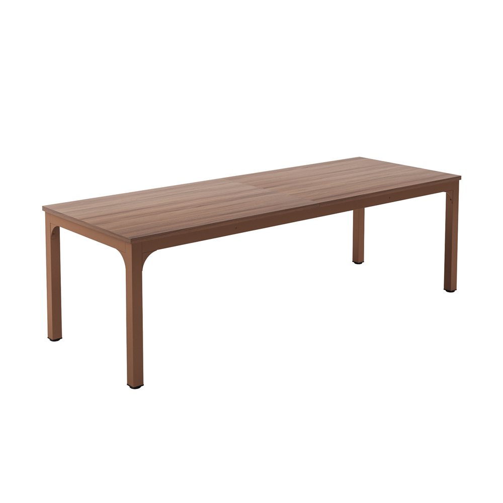 Brown Wood and Iron Dining Table - 46-inch