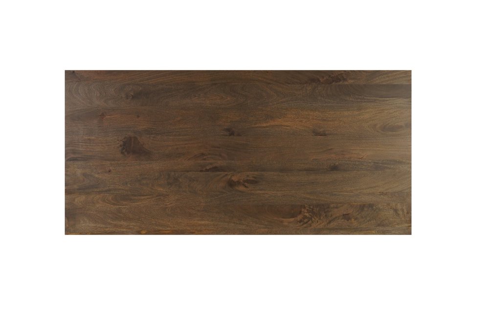Brown Solid Wood Cross Leg Base Dining Table - 78-inch