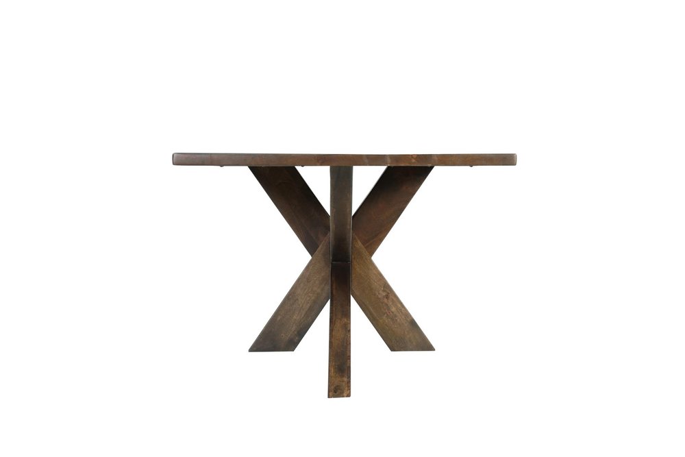 Brown Solid Wood Cross Leg Base Dining Table - 78-inch
