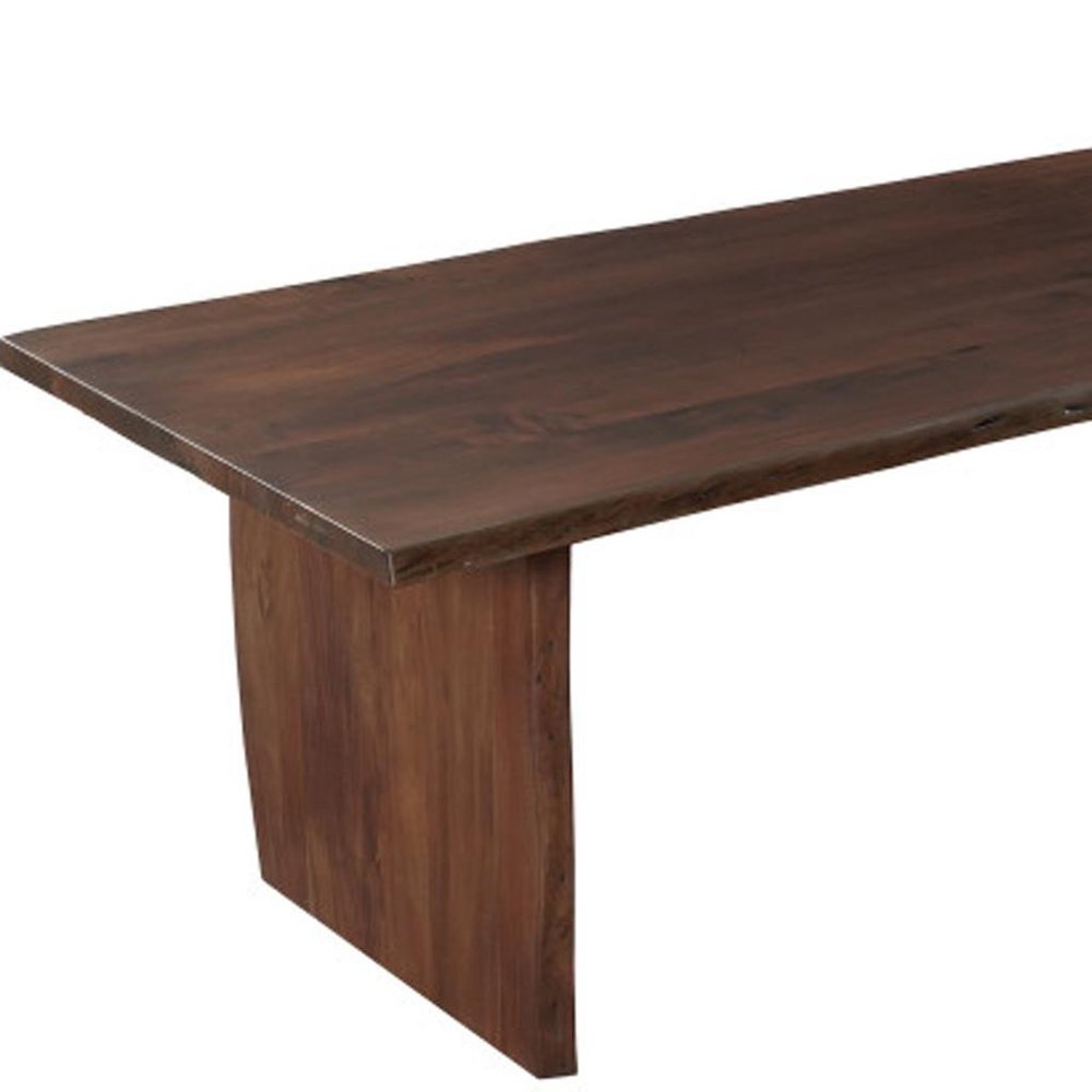 13 Piece Brown Solid Wood Dining Set with 12