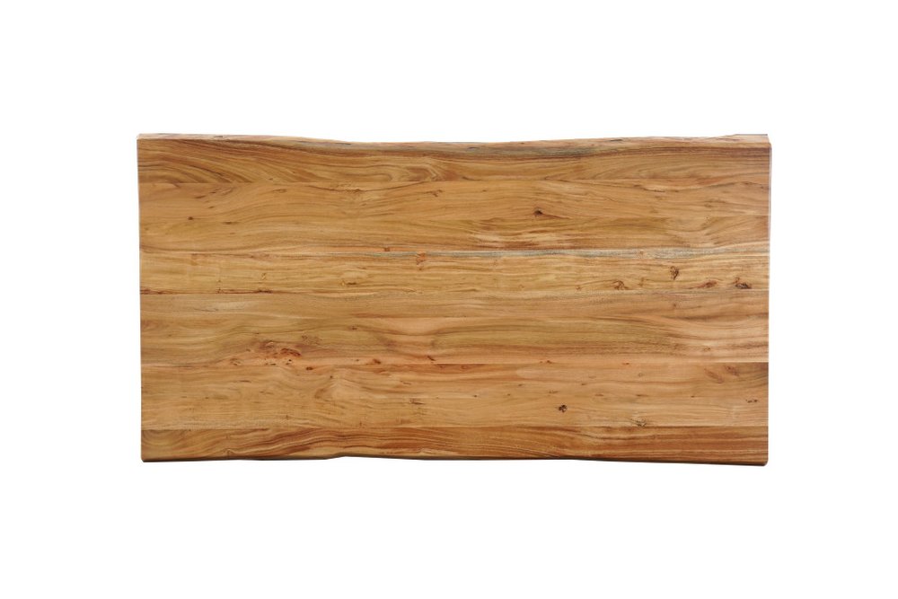Natural Solid Wood Live Edge Sled Base Dining Table - 72-inch