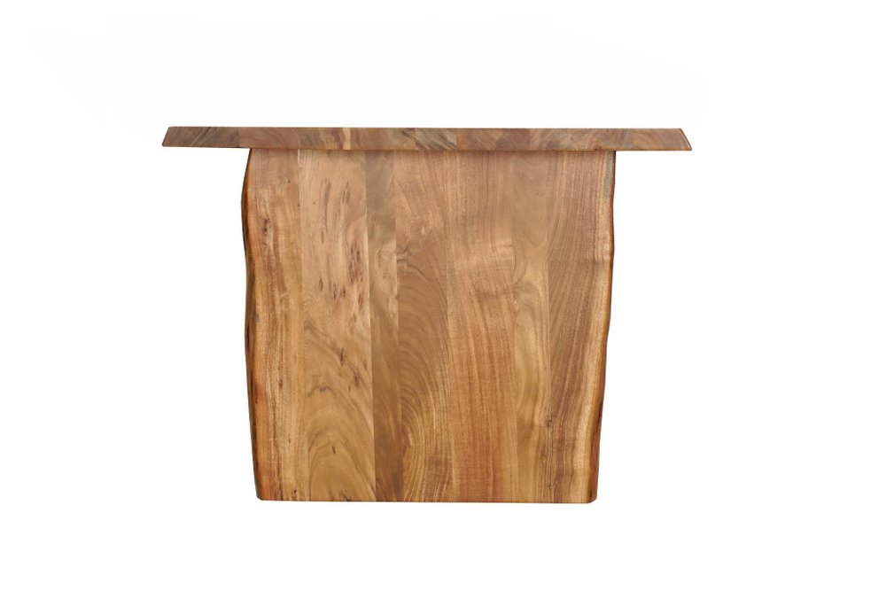 Natural Solid Wood Live Edge Sled Base Dining Table - 72-inch