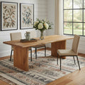Natural Solid Wood Live Edge Sled Base Dining Table - 108-inch
