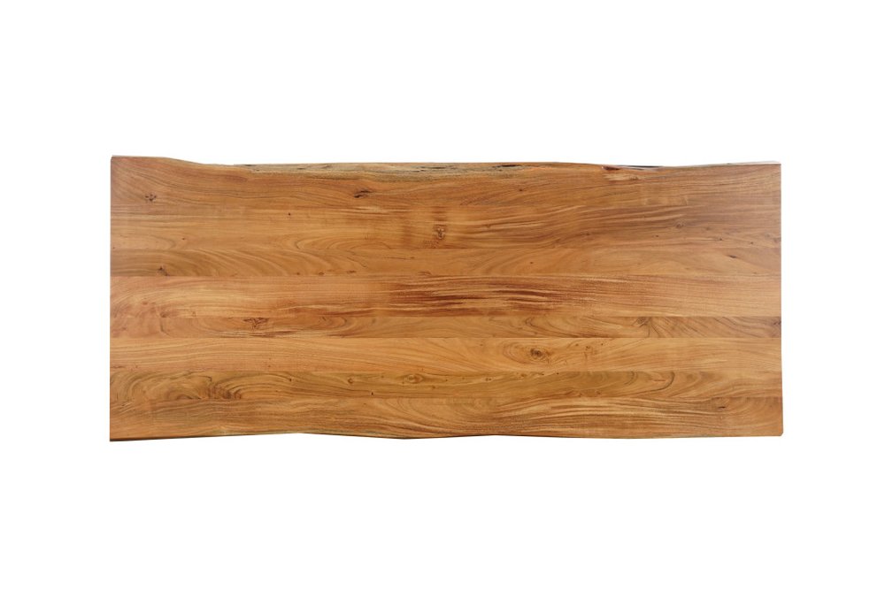 Natural Solid Wood Live Edge Sled Base Dining Table - 108-inch