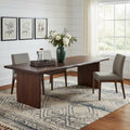 Brown Solid Wood Live Edge Sled Base Dining Table - 108-inch