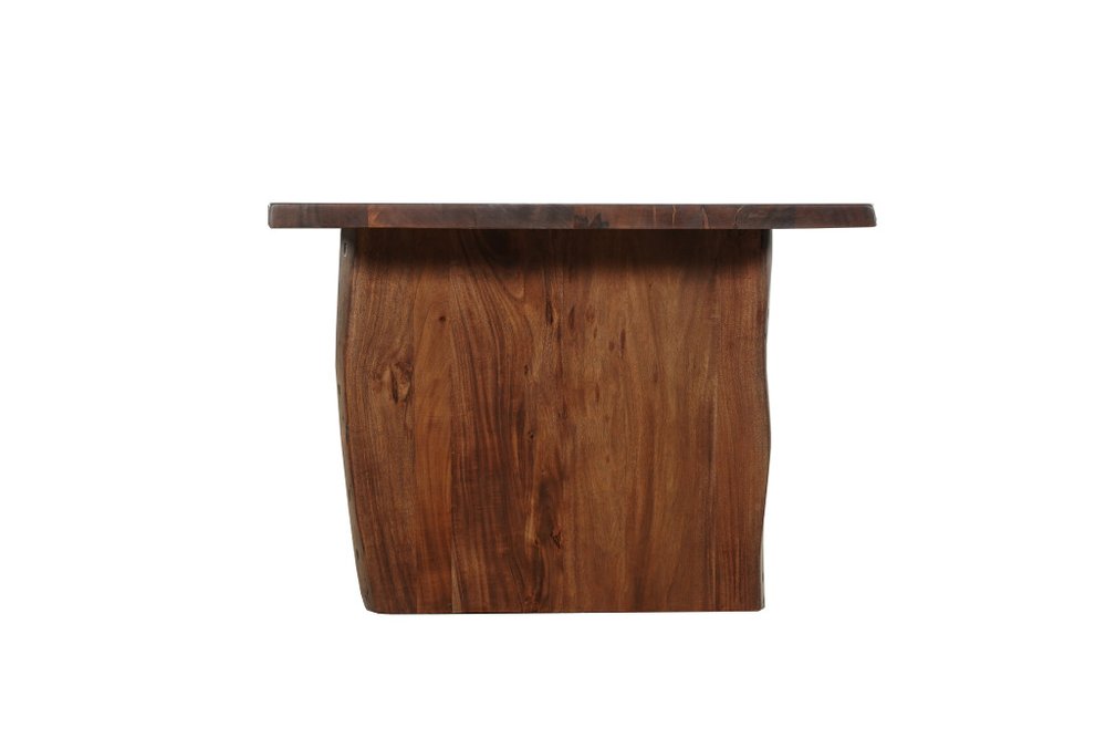 Brown Solid Wood Live Edge Sled Base Dining Table - 108-inch