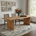 Brown Solid Wood Live Edge Sled Base Dining Table - 120-inch