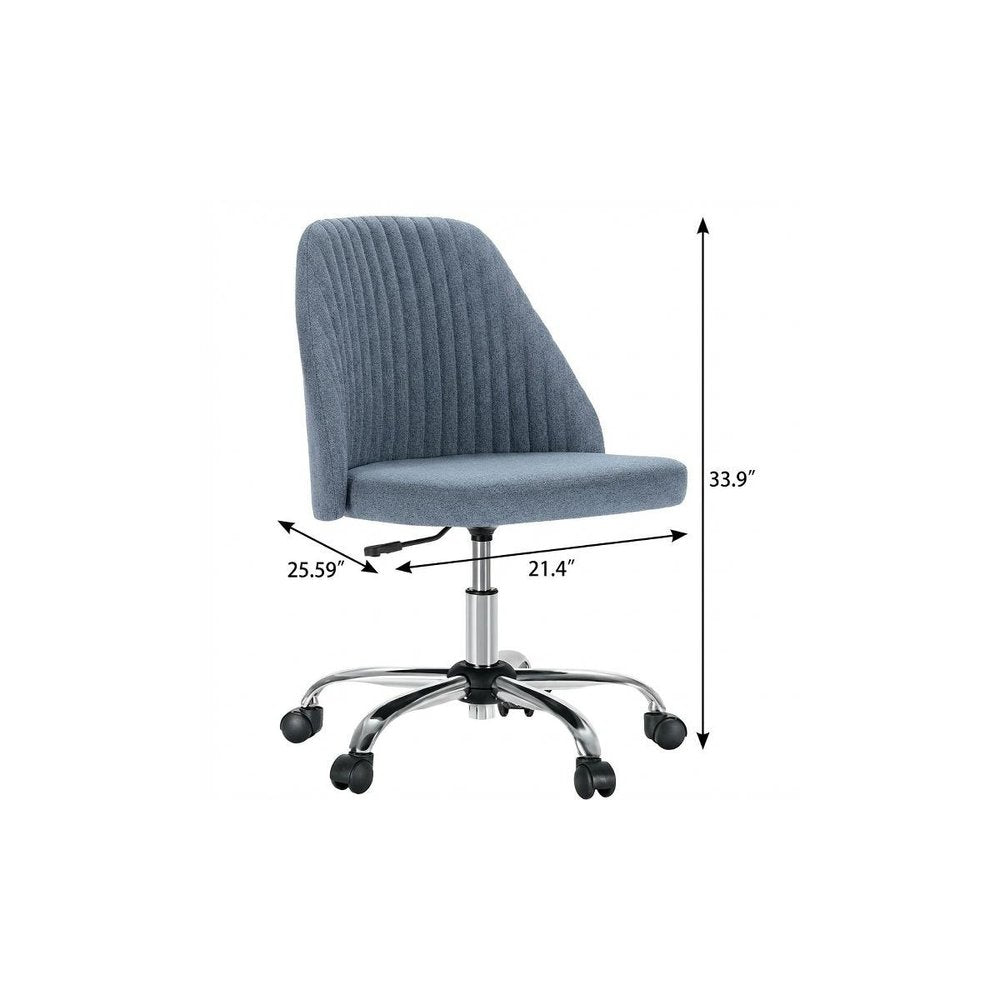 Pink and Silver Adjustable Height Swivel Rolling Office Chair