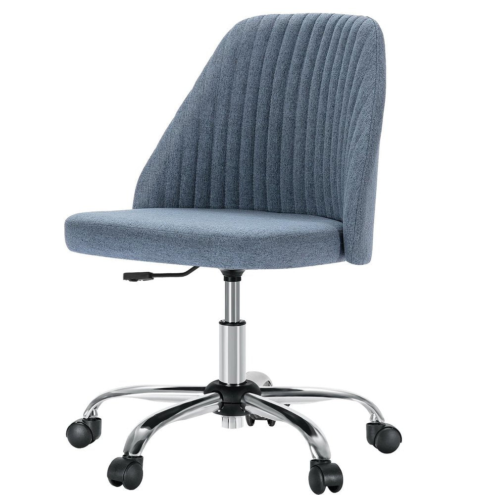 Pink and Silver Adjustable Height Swivel Rolling Office Chair