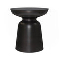 Copper Iron Round Pedestal End Table - 18-inch