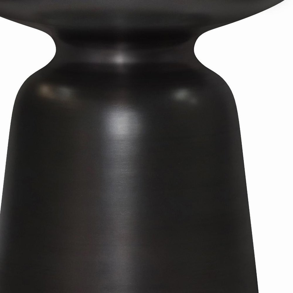 Copper Iron Round Pedestal End Table - 18-inch