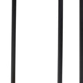 Natural and Black Solid Wood and Iron Round End Table with Shelf