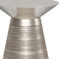 Silver Iron Round End Table - 20-inch