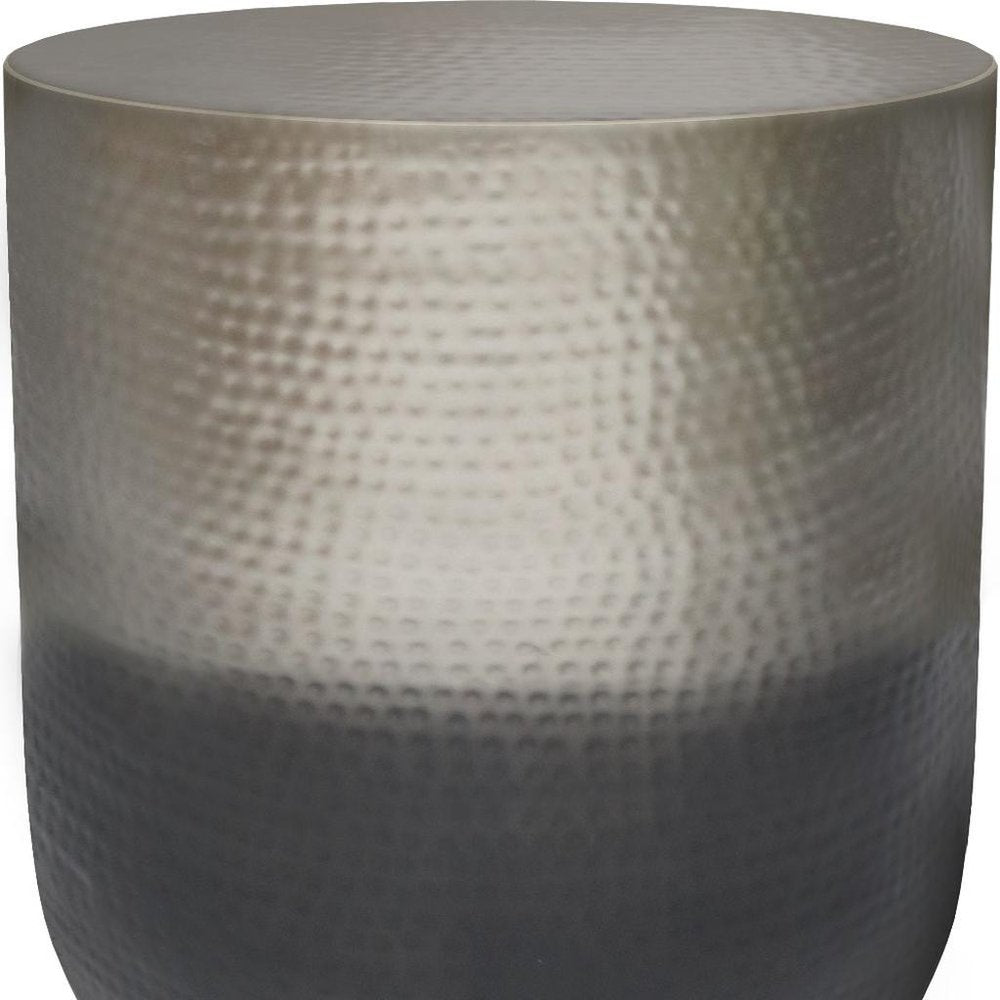 Silver Iron Round End Table - 22-inch