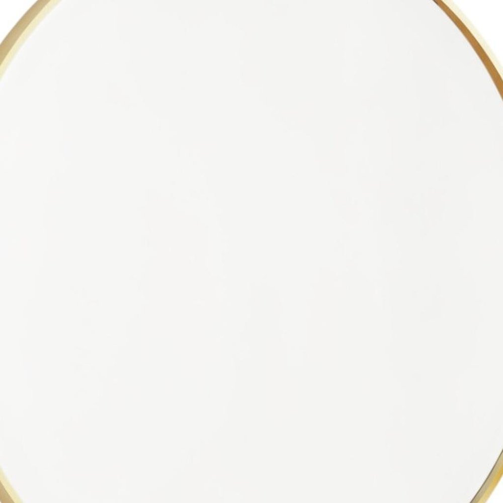 Gold Metal Round Framed Bathroom Vanity Mirror - 20-inch