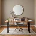 Gold Metal Round Framed Bathroom Vanity Mirror - 20-inch