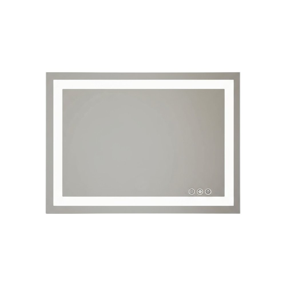 Clear Lighted Frameless Bathroom Vanity Mirror - 24-inch