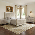 Three Piece White Solid Wood Bedroom Set