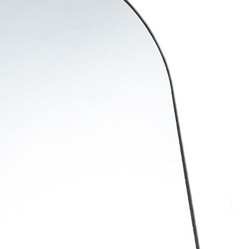 Black Metal Arch Freestanding and Wall Mount Framed Full Length Mirror - 63-inch