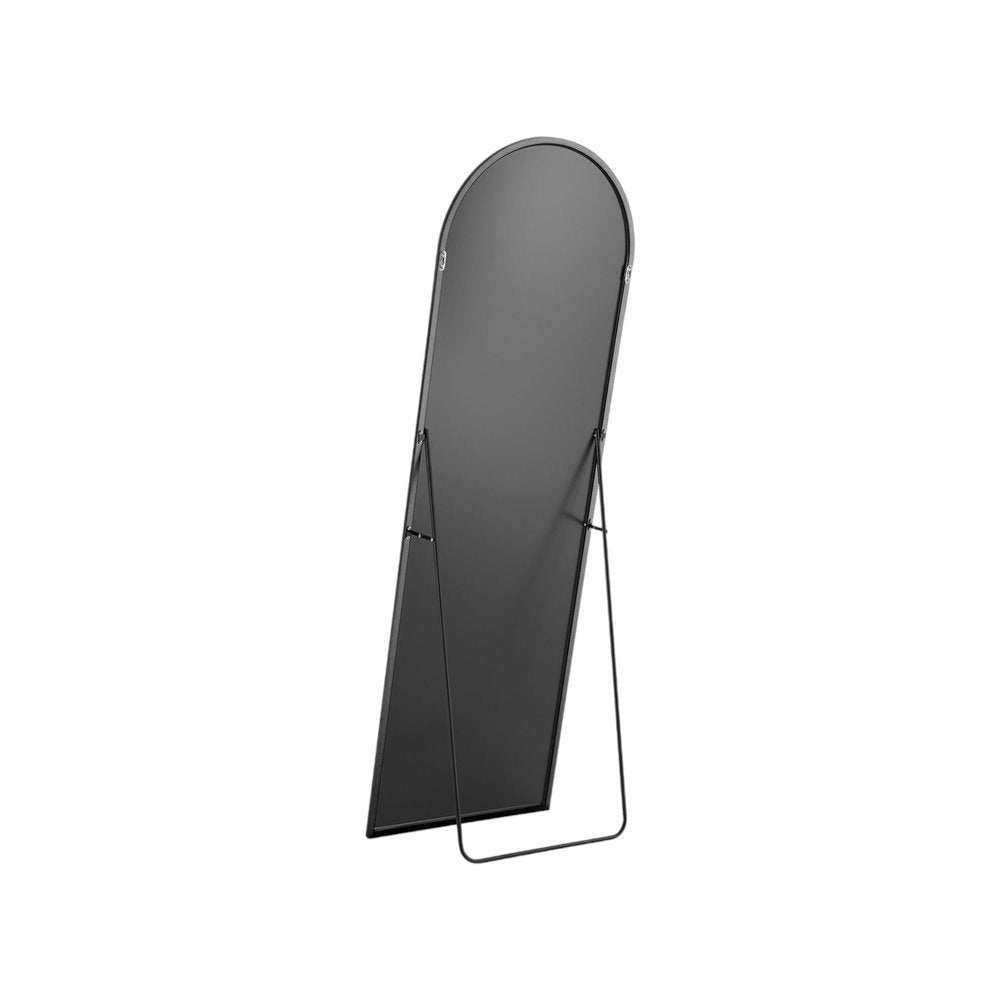 Black Metal Arch Freestanding and Wall Mount Framed Full Length Mirror - 63-inch