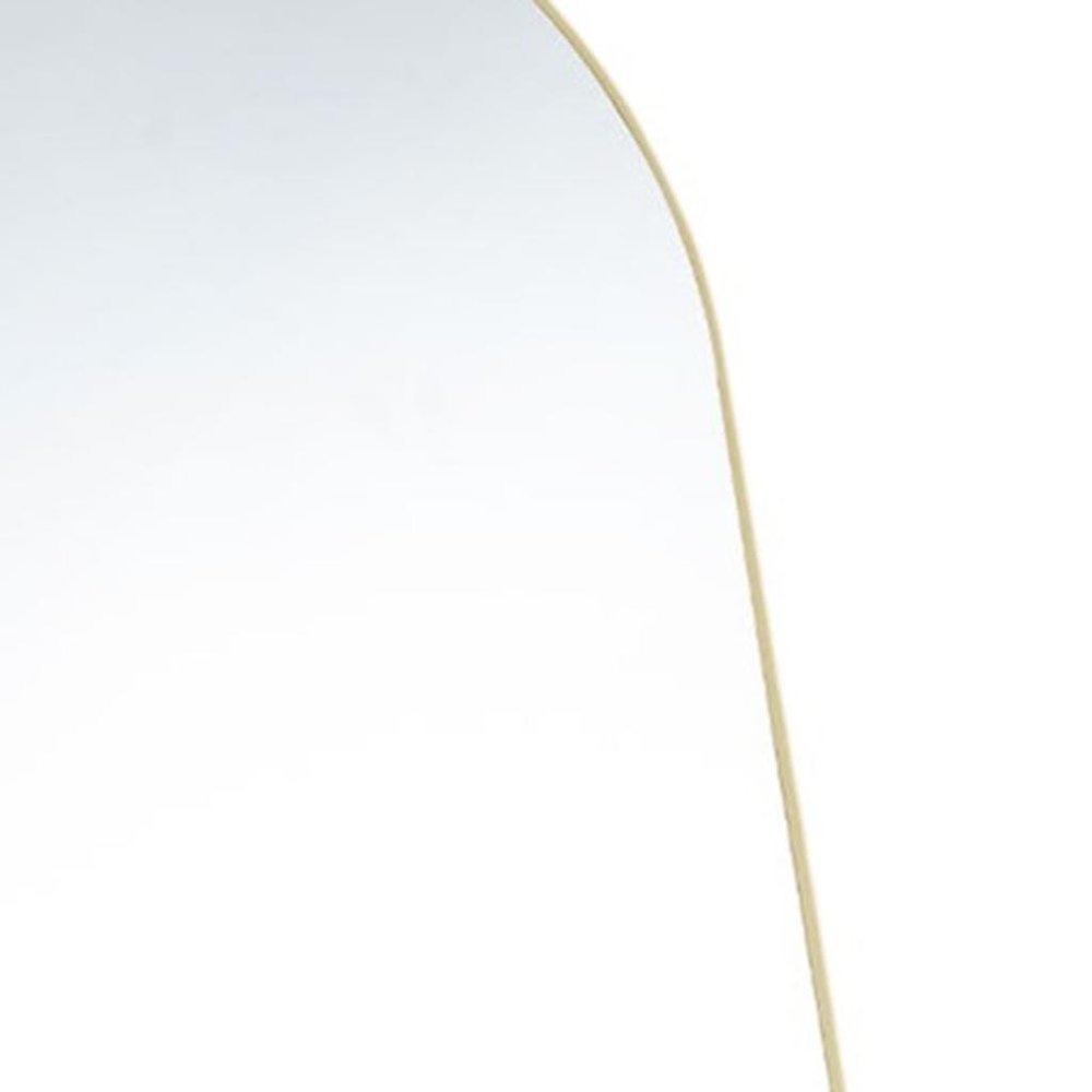 Gold Metal Arch Freestanding and Wall Mount Framed Full Length Mirror - 63-inch