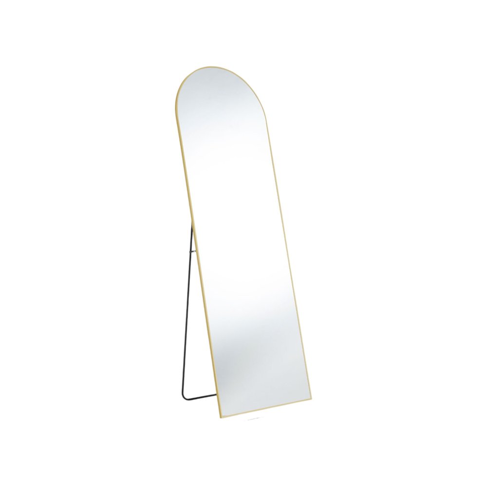 Gold Metal Arch Freestanding and Wall Mount Framed Full Length Mirror - 63-inch