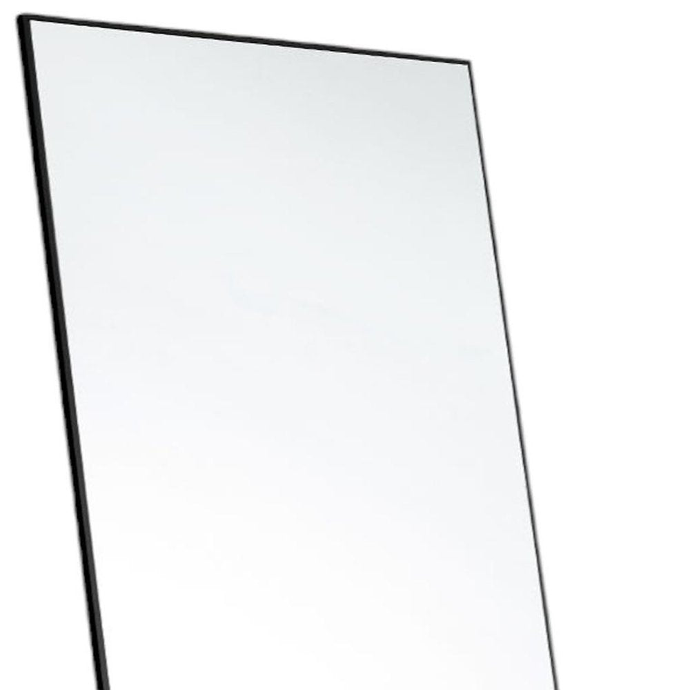 Black Metal Freestanding and Wall Mount Framed Full Length Mirror - 63-inch