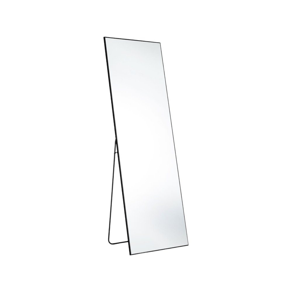 Black Metal Freestanding and Wall Mount Framed Full Length Mirror - 63-inch