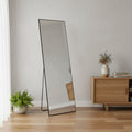 Black Metal Freestanding and Wall Mount Framed Full Length Mirror - 63-inch