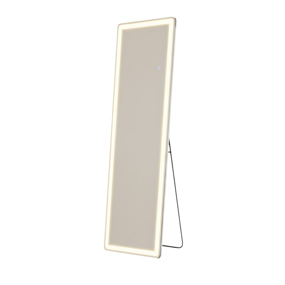 Clear Lighted Freestanding and Wall Mount Frameless Full Length Mirror - 60-inch