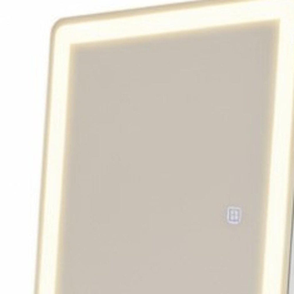Clear Lighted Freestanding and Wall Mount Frameless Full Length Mirror - 60-inch
